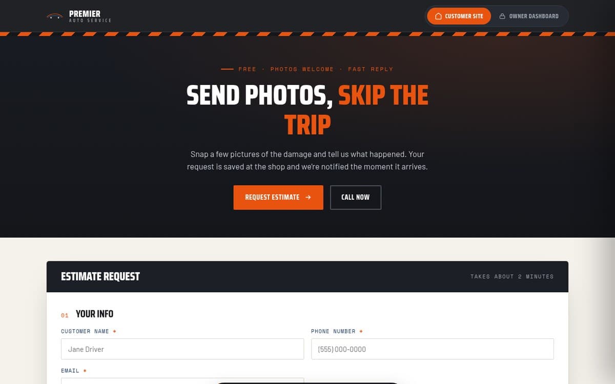 Website + Lead System demo